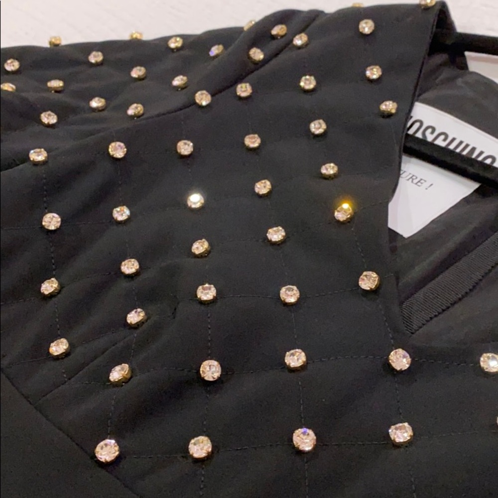 NWT MOSCHINO Culture embellished dress